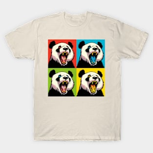 Pop Yawning Panda - Funny Panda Art T-Shirt